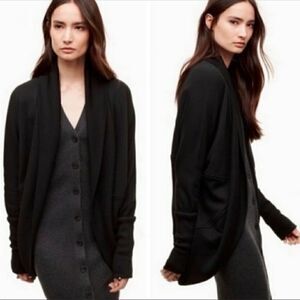 Aritzia Wilfred Diderot cocoon cardigan sweater black  Sz XS